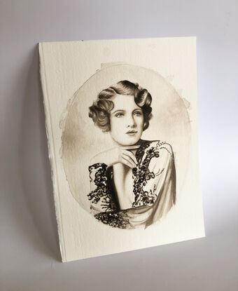 1920's fashion portrait. Sepia tones to portray an antique like style.