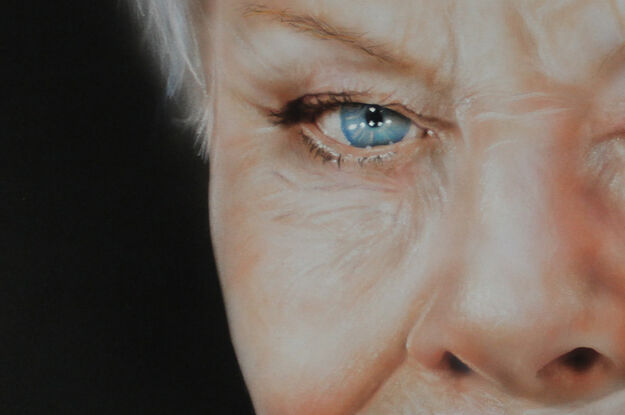 Vibrant portrait of actress Dame Judi Dench