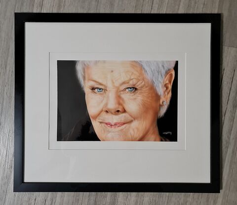 Vibrant portrait of actress Dame Judi Dench