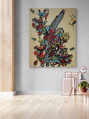 Abstract figurative forms depicting flora