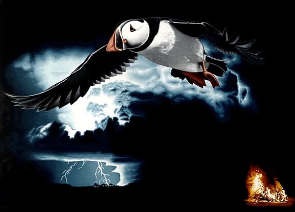 In the wake of devastating storms across the world, using a Puffin as an emissary of nature striking back against humanity's negligence in caring for the planet.