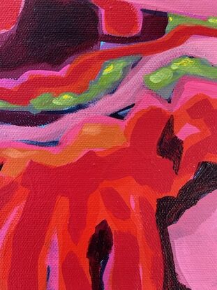 Red and pink Australian outback painting