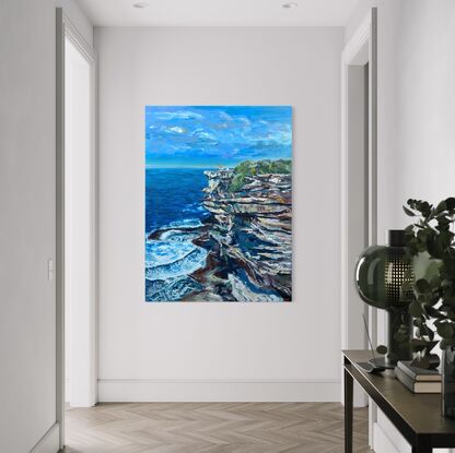 View of the ocean from the cliffs at Clovelly in Sydney