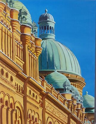 Close up of QVB domes.