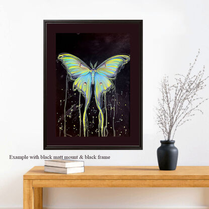 Luna Moth artwork by Sydney artist Leni Kae. 

From Leni Kae’s new series “Awakenings”. 
A2 art on paper, 42 x 59.4cm. Original art. Requires framing. 