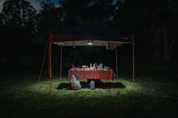 Campsite Australia Night Campfire glow