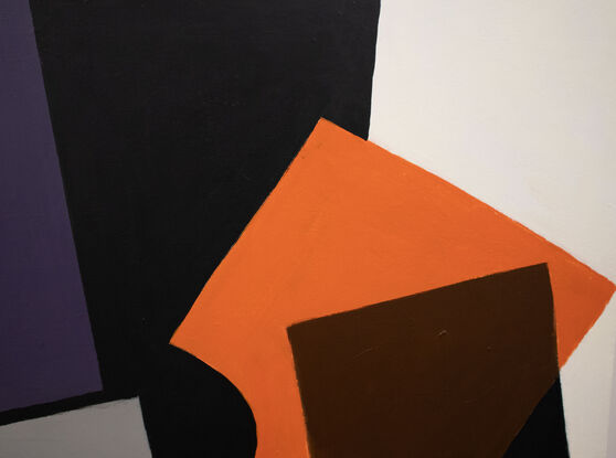 Large squares and rectangles, Blacks, Grey, Brown and Burnt Orange 