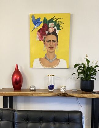 Portrait of Frida, an amazing woman also a painter herself. 