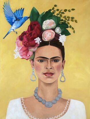 Portrait of Frida, an amazing woman also a painter herself. 