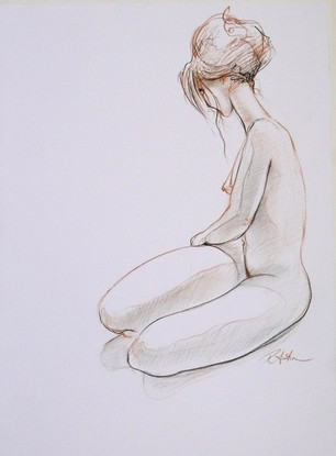 (CreativeWork) Nude 3 by Russell Austin. Drawing. Shop online at Bluethumb.