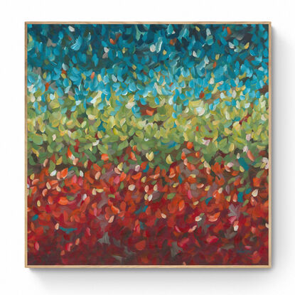 large colourful abstract impressionist minimal style australian landscape painting