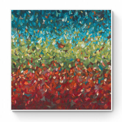 large colourful abstract impressionist minimal style australian landscape painting