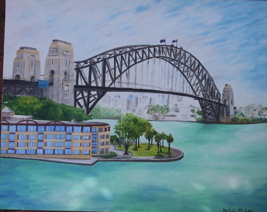 The iconic view of the Sydney Harbour Bridge