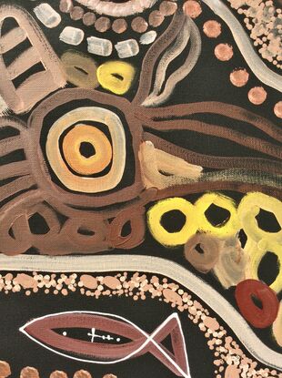 Aboriginal artwork depicting the landscapes of my Country.  And my life on Country.