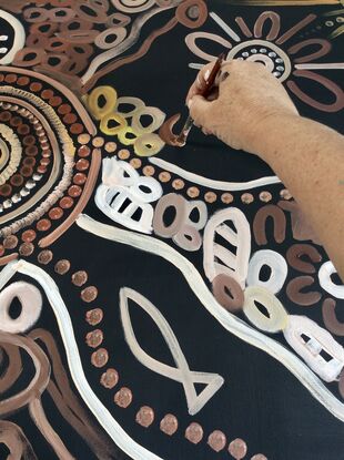 Aboriginal artwork depicting the landscapes of my Country.  And my life on Country.