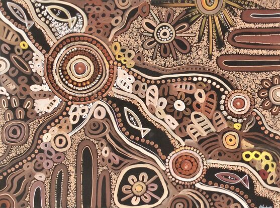 Aboriginal artwork depicting the landscapes of my Country.  And my life on Country.