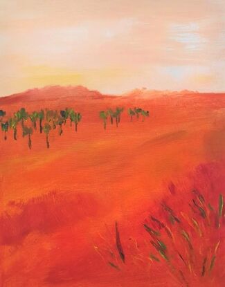 Australiana landscape acrylic painting.