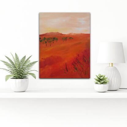 Australiana landscape acrylic painting.