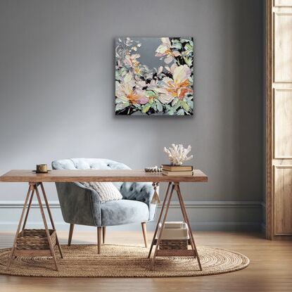 Impasto flower painting