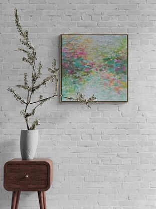 Oil on canvas in thick textured layers to create a highly textured and stunning painting. 