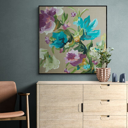 colourful flower painting in a modern expressionist style