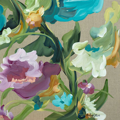 colourful flower painting in a modern expressionist style