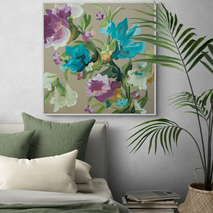 colourful flower painting in a modern expressionist style