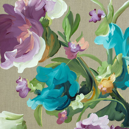 colourful flower painting in a modern expressionist style