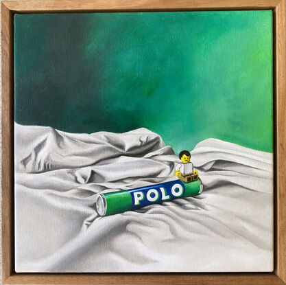 Lego, still life, Lego minifigure, oil, oil on canvas