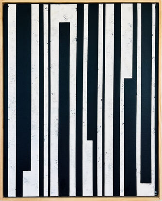 Abstract vertical black and white stripes 