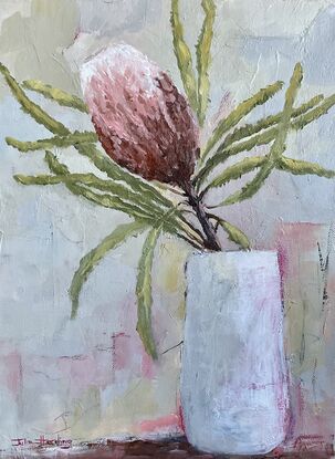 Banksia in vase