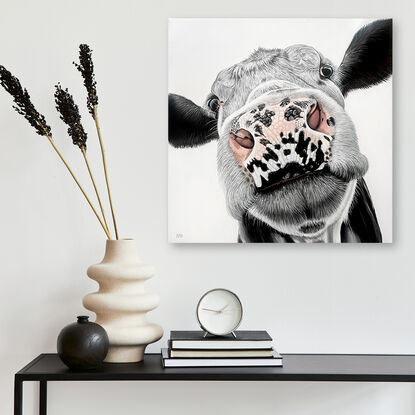 Missy Moo Cow Original Acrylic Painting by Anne-Marie Bloor