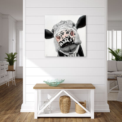 Missy Moo Cow Original Acrylic Painting by Anne-Marie Bloor