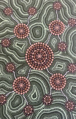 Original aboriginal artwork created by female indigenous artist. Artwork will be shipped with the story and a certificate of authenticity.