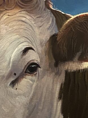 Overall, the symbolism of cows varies among different people, but generally, they represent traits like strength, endurance, hard work, and stability.


Every one of my paintings strives to give people a strong first impression and feeling. I try to be that every painting I send to my customers is intact and undamaged, and it is delivered to them in the shortest possible time. I also use the best pigments, which last for a long time.
Paul is an Oil Painters of America (OPA) Signature Member, Art Gallery Painter, Award-Winning Artist, Sr. Illustrator in Animation and Gaming field, born in Guangzhou, China. Received his BFA degree from Guangzhou Academy of Fine Art one of the most prestigious fine arts schools in China, has lived in the United States over 27 years. 
In the past 6 years at the Academy of Fine Arts, he has learned solid basic fine art skills in drawing and paint realism. This can be seen from many of his artworks. The subjects he likes to paint are diverse and all have his own unique observation vision and style features, such as characters, landscapes, cityscapes, still life, animals, historical theme etc., the style is impressionism, sometimes he also paints abstract paintings, and when he works for animation or game companies, he also uses Photoshop to paint on computer. For decades, the price of his paintings has been increasing in the world art market. Many art collectors all over the world are collecting his artwork. 

All works are copyrighted, and all rights are reserved by the artist.
Thank You!

