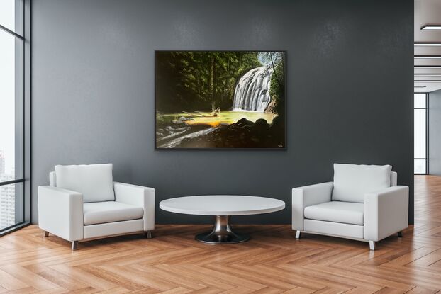 Waterfall in rainforest Australia