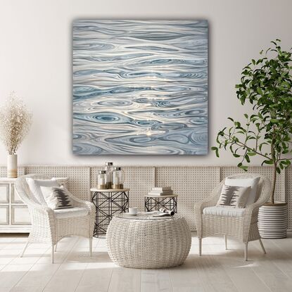 Large contemporary waterscape painting
