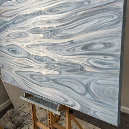 Large contemporary waterscape painting
