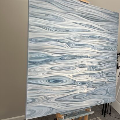 Large contemporary waterscape painting
