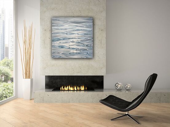 Large contemporary waterscape painting
