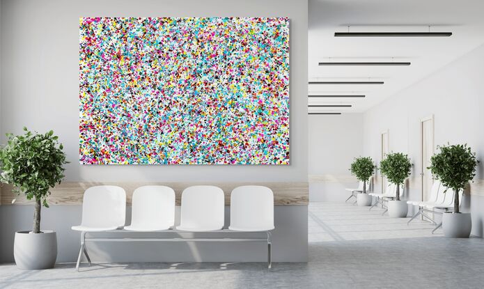 Image shows painting in a lounge room