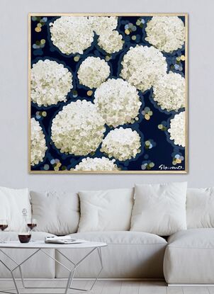 White hydrangea abstract 