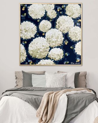 White hydrangea abstract 