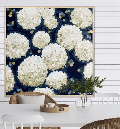 White hydrangea abstract 