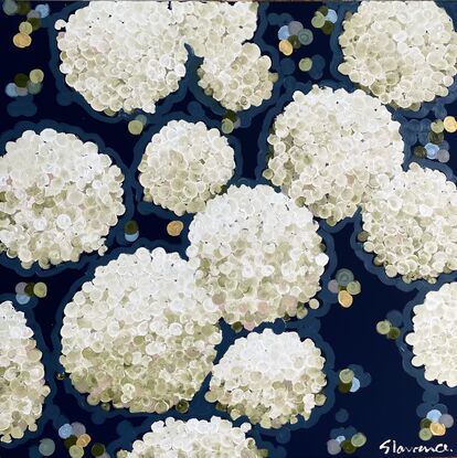 White hydrangea abstract 