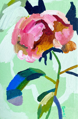 Abstract flower in a fauvist style