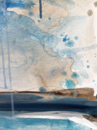 Abstract seascape in blue and white. 