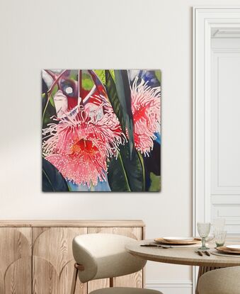 Enthused by the blooming gum nut flowers in Richmond, NSW, the trees explode with vibrant colours during the summer season, creating a magnificent display.