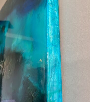 Resin and Mixed media piece. Abstract art. 