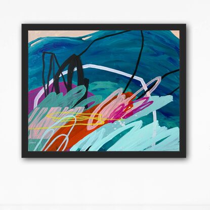 Energetic contemporary ocean abstract